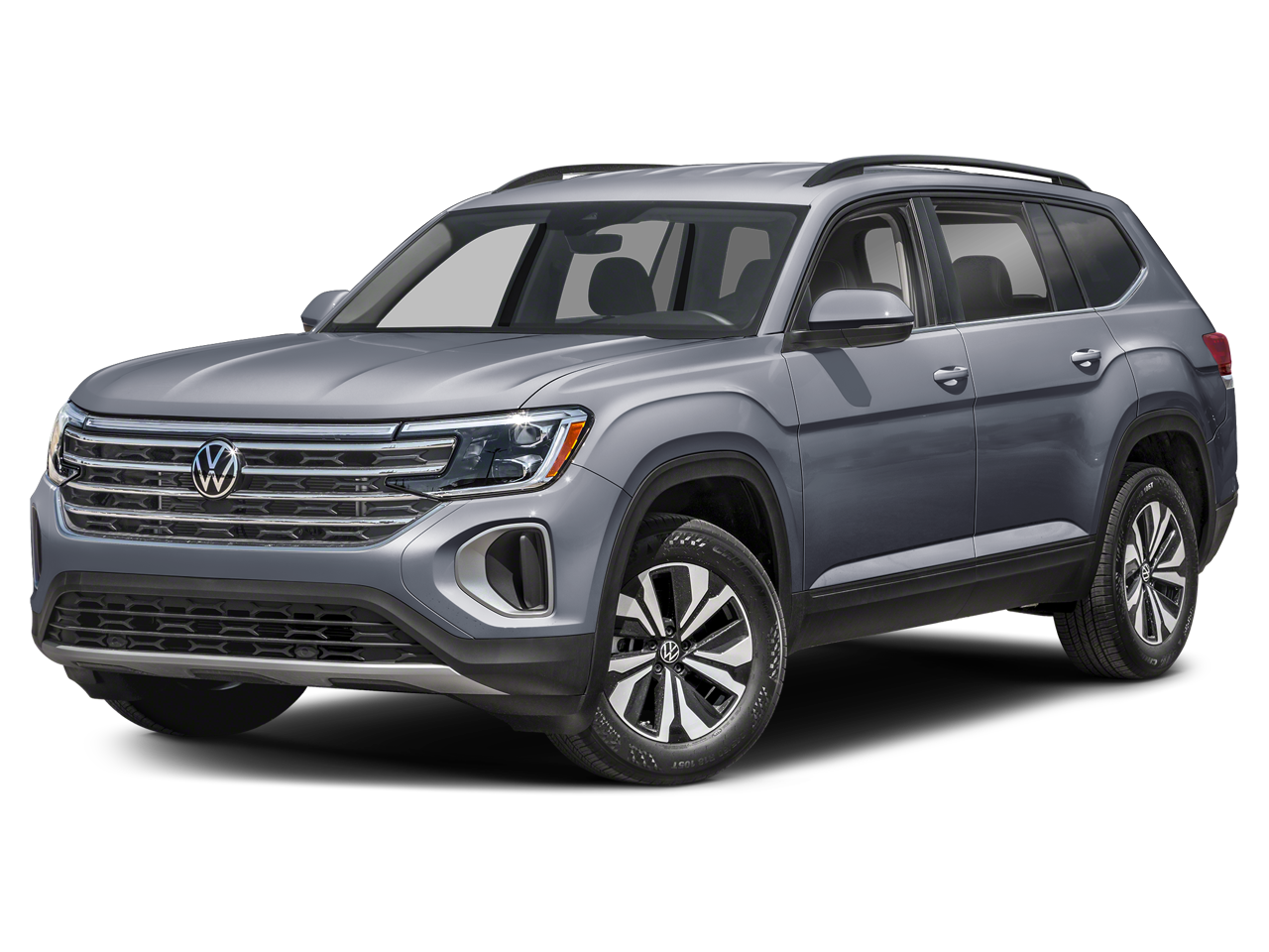 2026 Volkswagen Atlas 2.0T SE w/Technology in Pure Gray — front three-quarter view