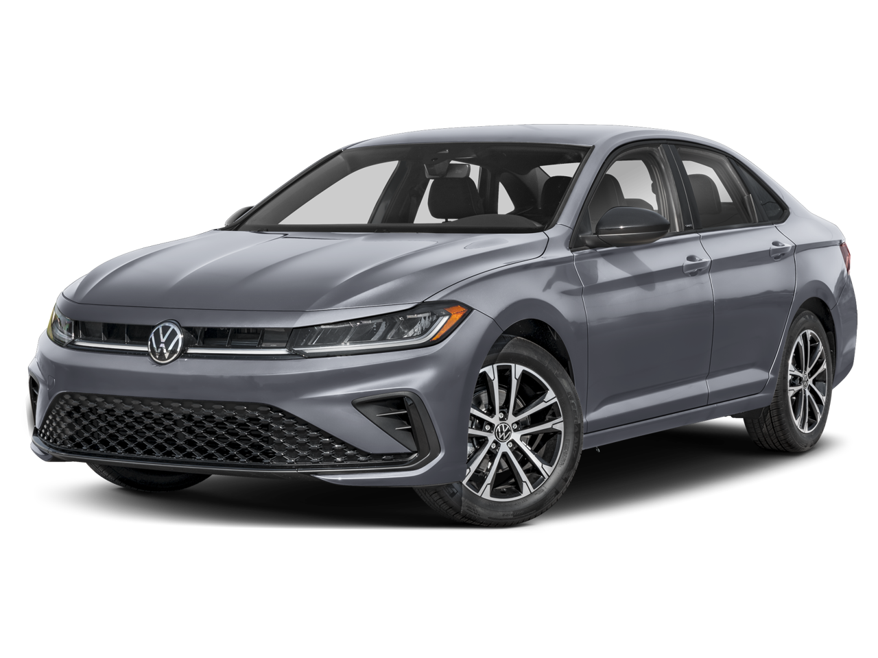 2026 Volkswagen Jetta 1.5T Sport in Deep Black — front three-quarter view