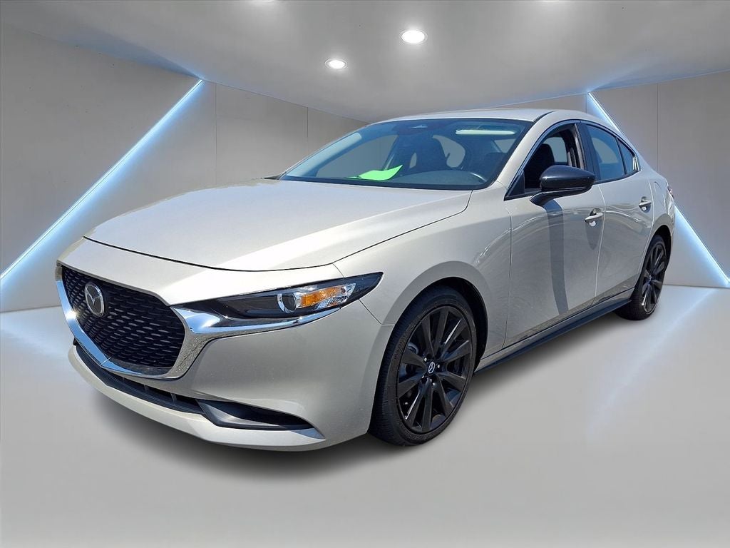 2024 Mazda Mazda3 2.5 S Select Sport in Platinum Quartz Metallic — front three-quarter view