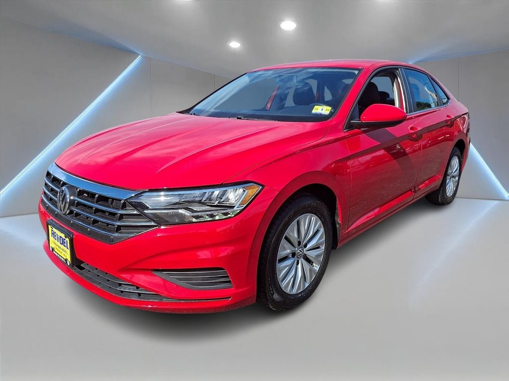 2019 Volkswagen Jetta 1.4T S in Tornado Red — front three-quarter view
