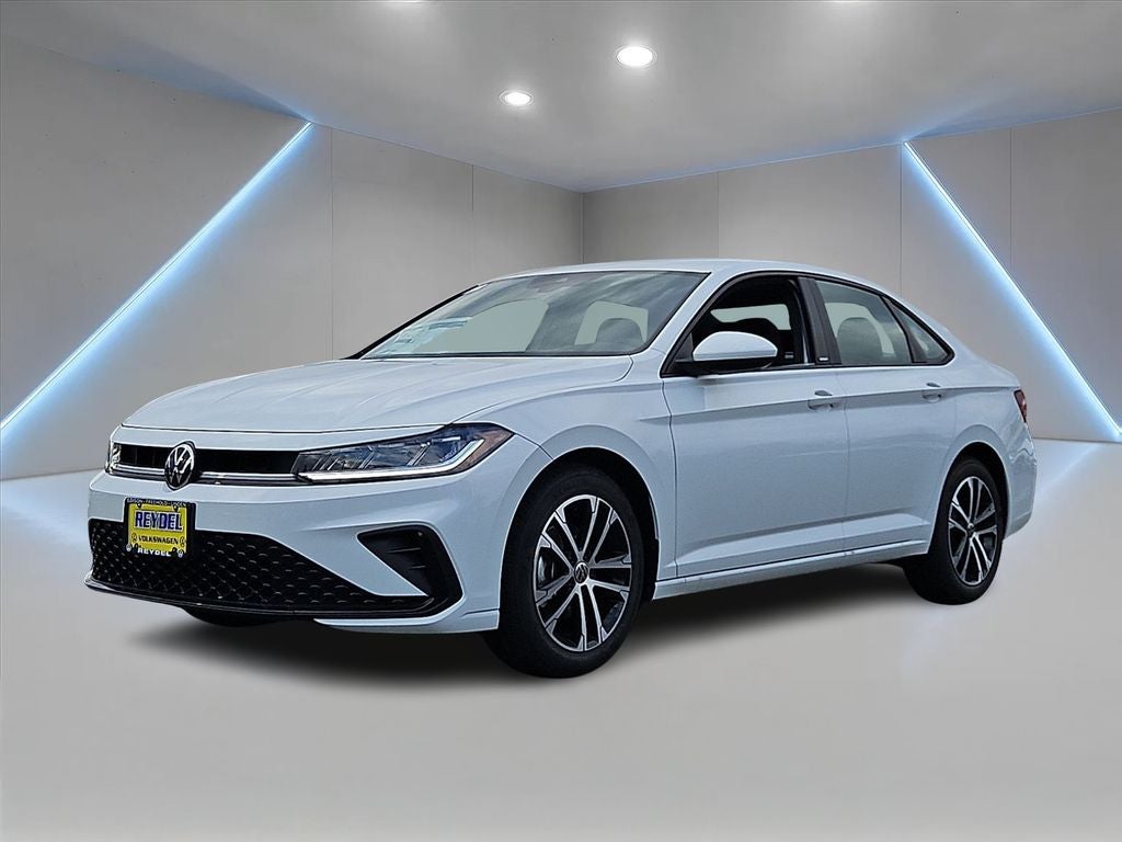 2026 Volkswagen Jetta 1.5T Sport in Pure White — front three-quarter view