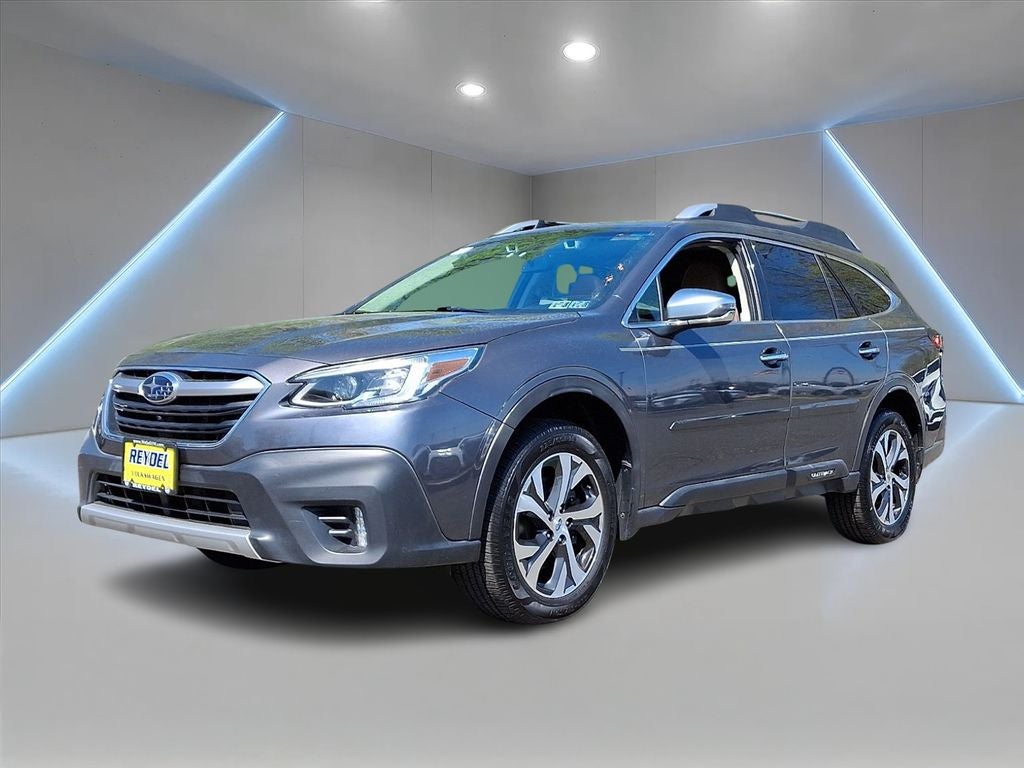 2020 Subaru Outback Touring XT in Magnetite Gray Metallic — front three-quarter view